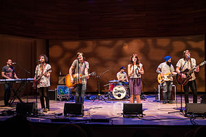 The Mowgli's performing in May 2014 at the Musical Instrument Museum, Phoenix, Arizona.