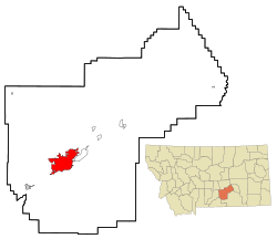 Location within Yellowstone County