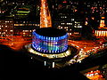 British Film Institute IMAX at night at Waterloo Campus