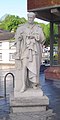 Statue of Lord Farnham in front of library