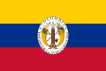 Bandeira provisória do Estado de Nova Granada, em vigor entre 1830 e 9 de maio de 1834.