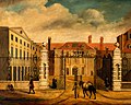 Guy's Campus main entrance gate (oil painting, historic) probably 18th century