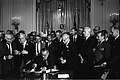 President Lyndon B. Johnson signs the 1964 Civil Rights Act as Martin Luther King, Jr. Civil Rights Act may refer to several acts in the history of civil rights in the United States.