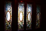 Stained glass with daisies