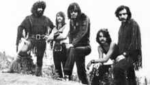 Byrom with Steppenwolf, second from right