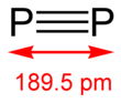 Stick model of diphosphorus