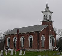 Old brick building with clock tower