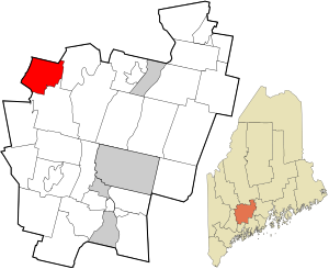 Location in Kennebec County and the state of Maine.