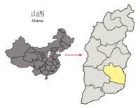 Lokasi prefektur Changzhi di Shanxi