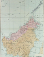 Map of British and Dutch Borneo, 1898.