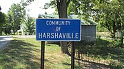 Harshaville community sign