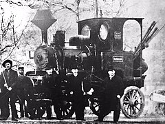 La voie ferrée du château, avec une petite locomotive 020T Krauss de 5 tonnes nommée "Hilda"[23]