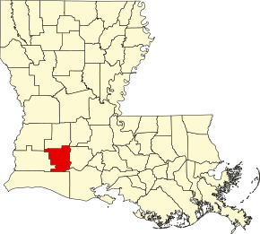 Poziția localității Parohia Jefferson Davis, Louisiana