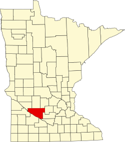 Karte von Renville County innerhalb von Minnesota