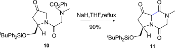 Synthesis of 2,5-DKPs via intramolecular enolate acylation