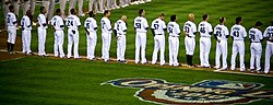The 2010 Seattle Mariners on Opening Day.