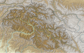 Map showing the location of Fairy Meadows فیری میڈوز