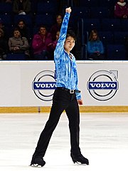 Hanyu in his short program at the 2013 Finlandia Trophy