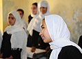 2010 - A classroom of Afghan girls say goodbye to their visitors from the Afghan National Civil Order Police and the Coalition Forces.