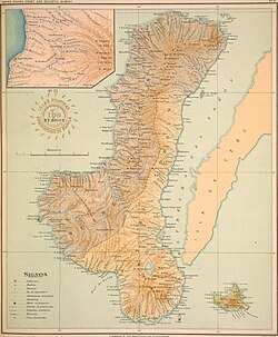 Map of Negros Island in 1900