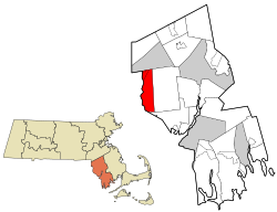 Location in Bristol County in Massachusetts