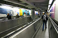 moving sidewalk in De Brouckère station