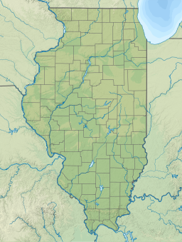 Location of Peoria Lake in Illinois, USA.