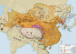 Location of Tang Dynasty