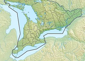 Map showing the location of Frontenac Provincial Park