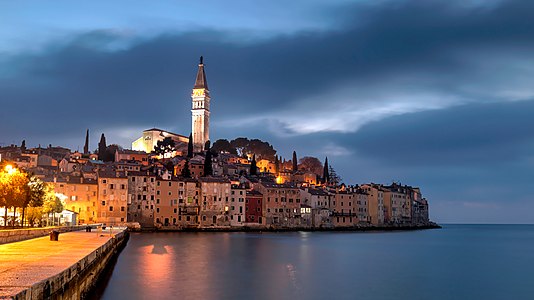 Rovinj by night Photograph: Paula Borkovic