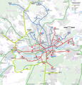 Streckenführung der geplanten Regionaltangente West