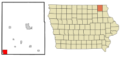 Location of Jackson Junction, Iowa