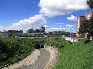 Canalised part close to Ciudad Jardín