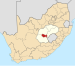 Mangaung within South Africa