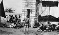 American Marines in 1915 defending the entrance gate in Cap-Haïten