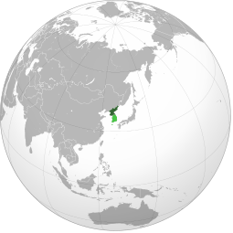 Localização da República Popular Democrática da Coreia