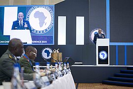 General Charles CQ Brown, Jr., Chairman of the Joint Chiefs of Staff, attends a country briefing at Ambassador Howard A. Van Vranken's, US Ambassador to Botswana, residence in Gaborone, Botswana, June 24, 2024 - 35.jpg