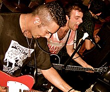 Performing at a punk space in Portland, Oregon (2010)