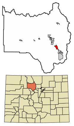 Location of the Tabernash CDP in Grand County, Colorado.