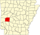 State map highlighting Montgomery County