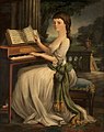 Fille au clavecin, par Mather Brown