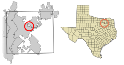 Location of Mobile City in Rockwall County, Texas