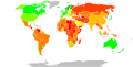 Image 18A map depicting Corruption Perceptions Index in the world in 2022; a higher score indicates lower levels of perceived corruption.   100 – 90   89 – 80   79 – 70   69 – 60   59 – 50   49 – 40   39 – 30   29 – 20   19 – 10   9 – 0   No data (from Political corruption)