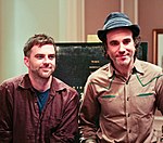 Paul Thomas Anderson (links) und Daniel Day-Lewis 2008