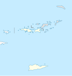 Map showing the location of Christiansted National Historic Site