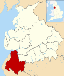 Shown within the ceremonial county of Lancashire