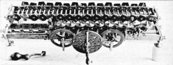 Internal mechanism of the stepped reckoner