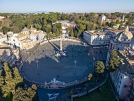 The Piazza del Popolo.