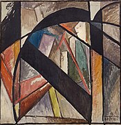 Albert Gleizes, 1915, Brooklyn Bridge (Pont de Brooklyn), oil and gouache on canvas, 102 × 102 cm cm