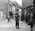 Street fighting during the Battle of Saint-Malo